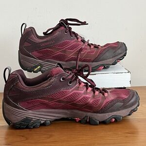 Merrell Women's Shoes Moab Size 8.5 Trail Running Hiking Sneaker Beet Red